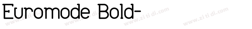 Euromode Bold字体转换